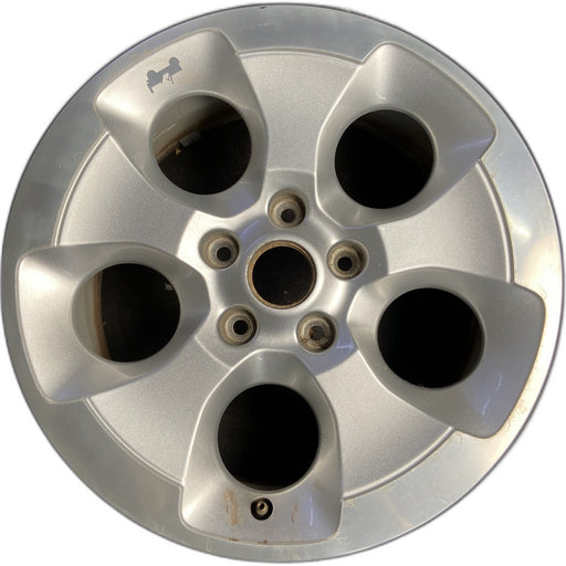 18" WRANGLER 13 18x7.5, 5 hole Original OEM Wheel Rim - MACHINED SILVER - Front View