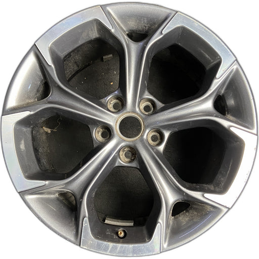 18" MALIBU 19-25 aluminum, 18x8.5, 5 Y spoke Original OEM Wheel Rim - MACHINED - Front View