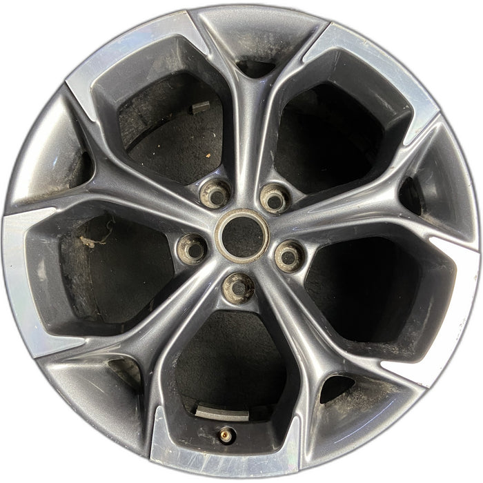 18" MALIBU 19-25 aluminum, 18x8.5, 5 Y spoke Original OEM Wheel Rim - MACHINED - Front View