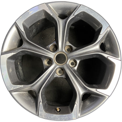 18" MALIBU 19-25 aluminum, 18x8.5, 5 Y spoke Original OEM Wheel Rim - MACHINED - Front View
