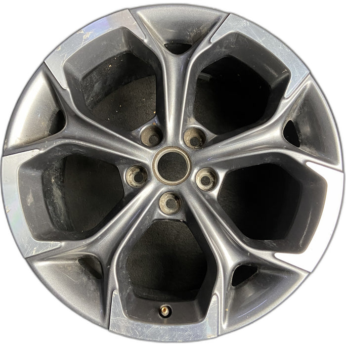 18" MALIBU 19-25 aluminum, 18x8.5, 5 Y spoke Original OEM Wheel Rim - MACHINED - Front View
