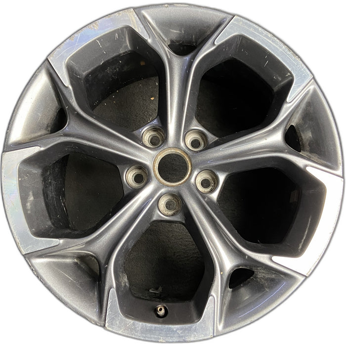 18" MALIBU 19-25 aluminum, 18x8.5, 5 Y spoke Original OEM Wheel Rim - MACHINED - Front View