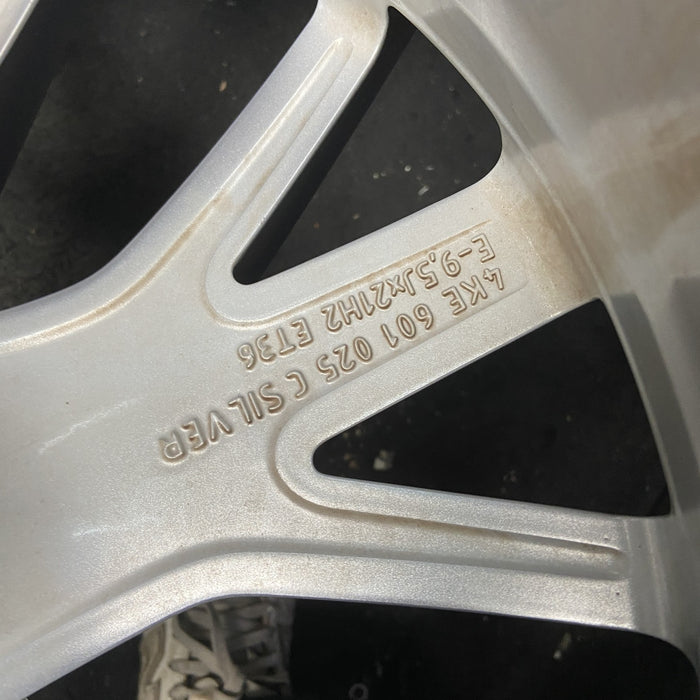 21" E-TRON 21-23 21x9.5 , 5 spoke, W spoke Original OEM Wheel Rim - SILVER - View 9