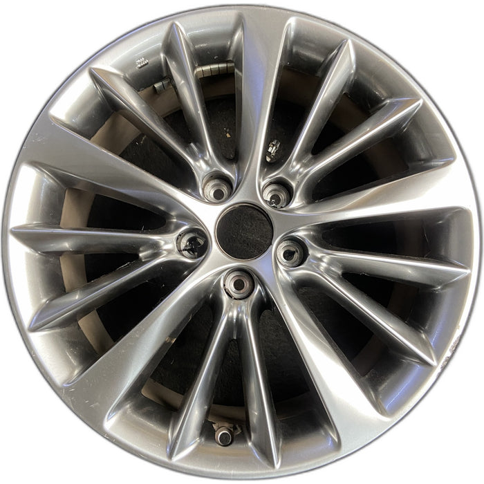 18" INFINITI Q50 18-24 18x7.5 Original OEM Wheel Rim - HYPER SILVER - Front View
