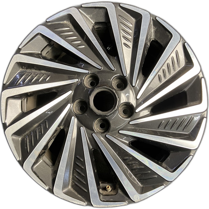 17" SONATA 20 hybrid, 17x7 Original OEM Wheel Rim - MACHINED CHARCOAL - Front View