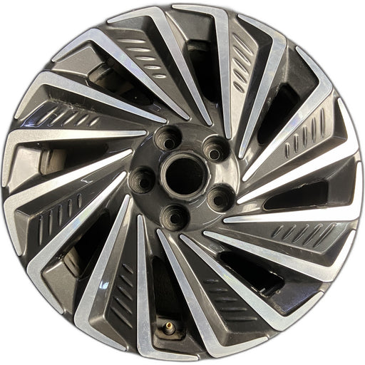 17" SONATA 20 hybrid, 17x7 Original OEM Wheel Rim - MACHINED CHARCOAL - Front View