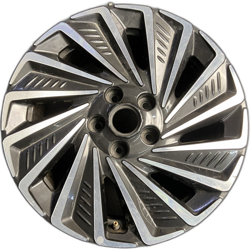 17" SONATA 20 hybrid, 17x7 Original OEM Wheel Rim - MACHINED CHARCOAL - Front View