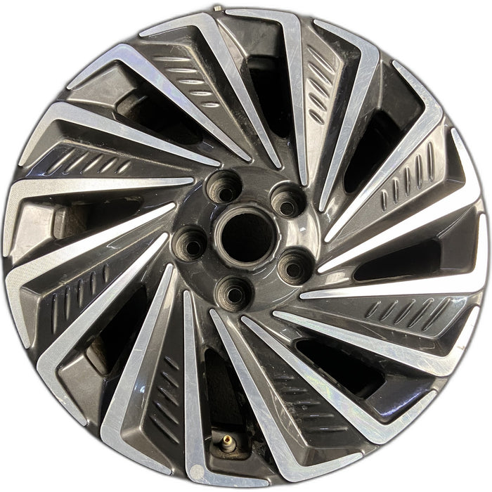17" SONATA 20 hybrid, 17x7 Original OEM Wheel Rim - MACHINED CHARCOAL - Front View