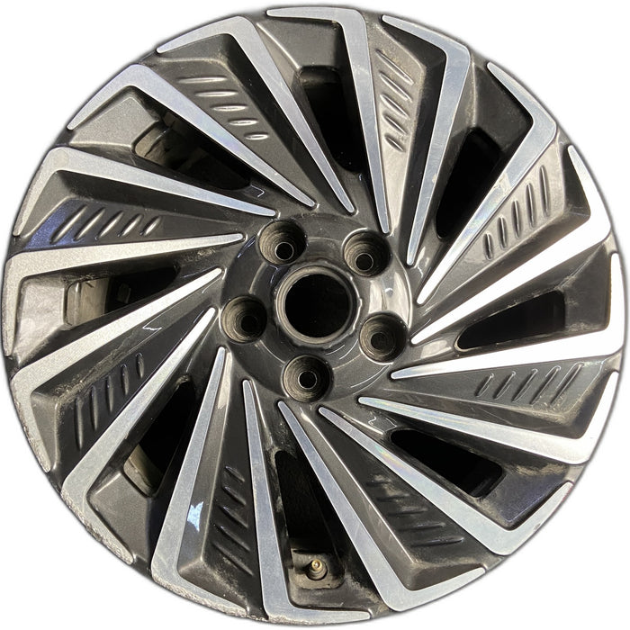 17" SONATA 20 hybrid, 17x7 Original OEM Wheel Rim - MACHINED CHARCOAL - Front View