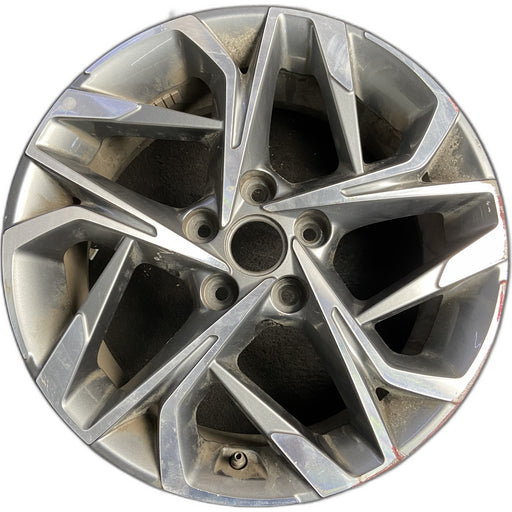 17" SONATA 20 gasoline, 17x7 Original OEM Wheel Rim - MACHINED GREY - Front View