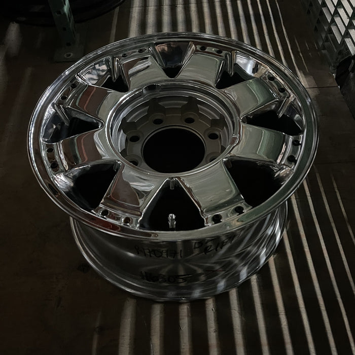 17" HUMMER H2 06 , 8 spoke Original OEM Wheel Rim - CHROME - View 8