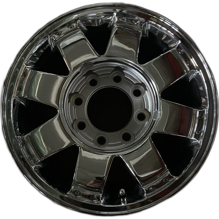 17" HUMMER H2 06 , 8 spoke Original OEM Wheel Rim - CHROME - Front View