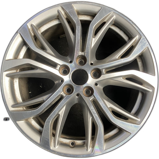 18" BMW X1 16-17 18x7.5 , , open Y spoke, Original OEM Wheel Rim - MACHINED GREY - Front View