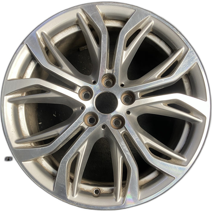 18" BMW X1 16-17 18x7.5 , , open Y spoke, Original OEM Wheel Rim - MACHINED GREY - Front View