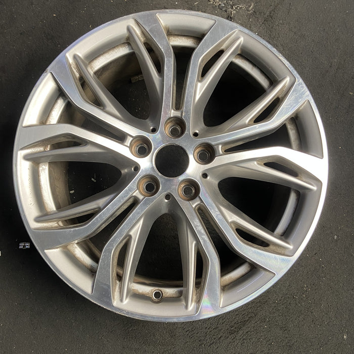 18" BMW X1 16-17 18x7.5 , , open Y spoke, Original OEM Wheel Rim - MACHINED GREY - Additional View