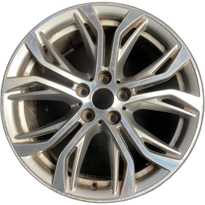 18" BMW X1 16-17 18x7.5 , , open Y spoke, Original OEM Wheel Rim - MACHINED GREY - Front View