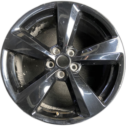 19" MUSTANG 20 19x8.5 , 5 spoke, Original OEM Wheel Rim - BLACK - Front View