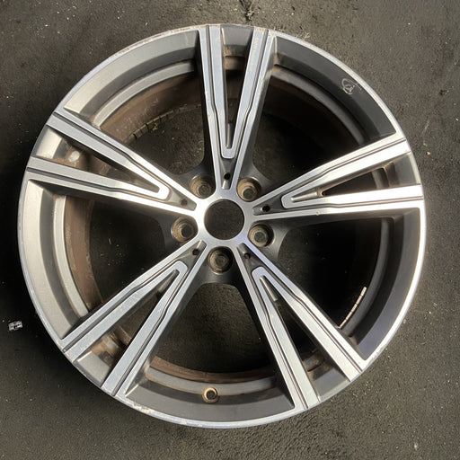19" BMW 330e 21-24 19x8, , V spoke Original OEM Wheel Rim - MACHINED CHARCOAL - Additional View