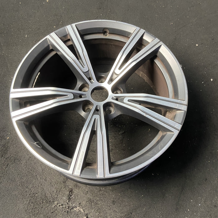 19" BMW 330e 21-24 19x8, , V spoke Original OEM Wheel Rim - MACHINED CHARCOAL - View 8