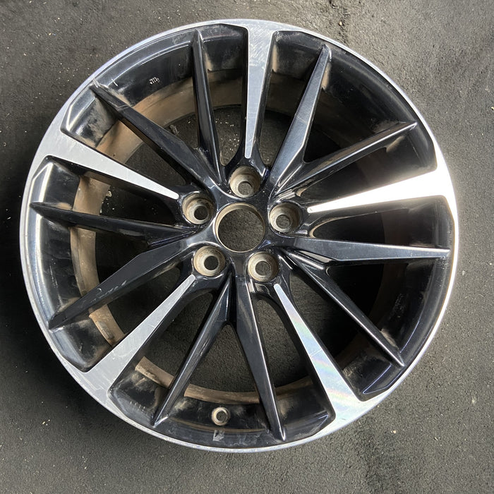 19" CAMRY 18-20 19x8 Original OEM Wheel Rim - MACHINED BLACK - Additional View