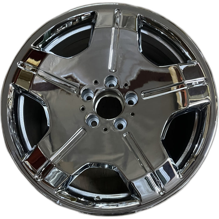 18" MERCEDES CL-CLASS 07 216 Type; CL600, 18x9.5 Original OEM Wheel Rim - CHROME - Front View