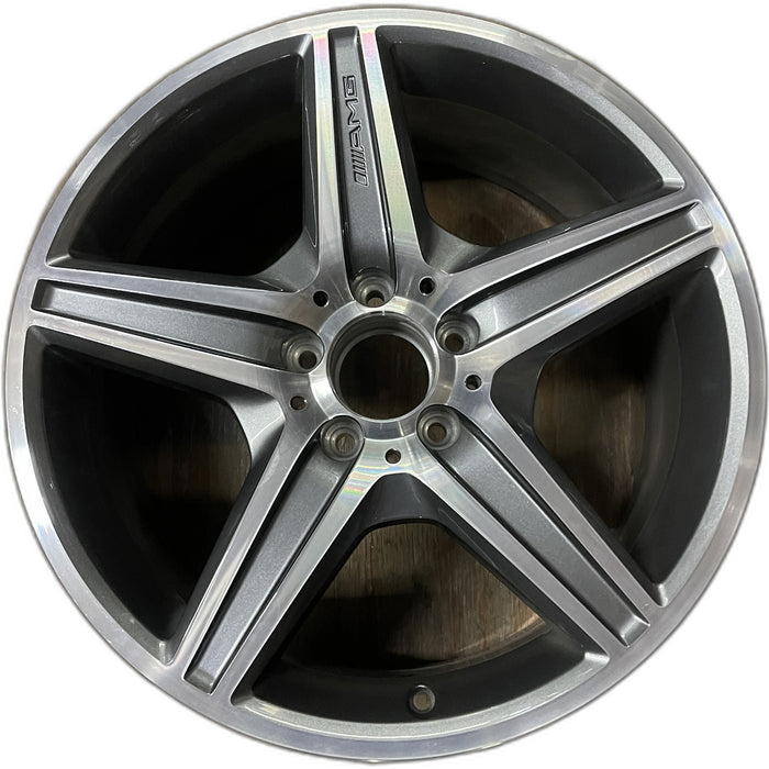 18" MERCEDES CLK 07 209 Type; CLK63, , 18x8 Original OEM Wheel Rim - MACHINED - Front View