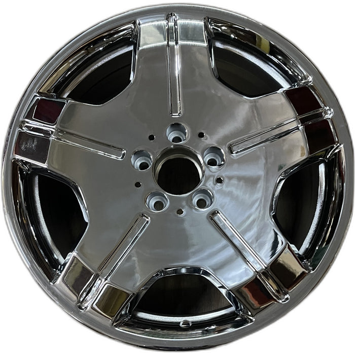 18" MERCEDES CL-CLASS 07 216 Type; CL600, 18x9.5 Original OEM Wheel Rim - CHROME - Front View