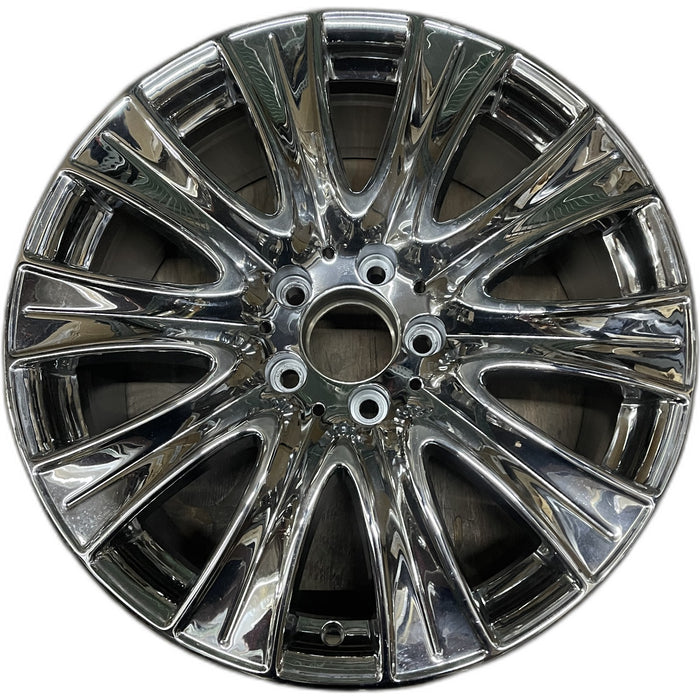 18" MERCEDES S-CLASS 14 222 Type; S550, 18x8 Original OEM Wheel Rim - CHROME - Front View