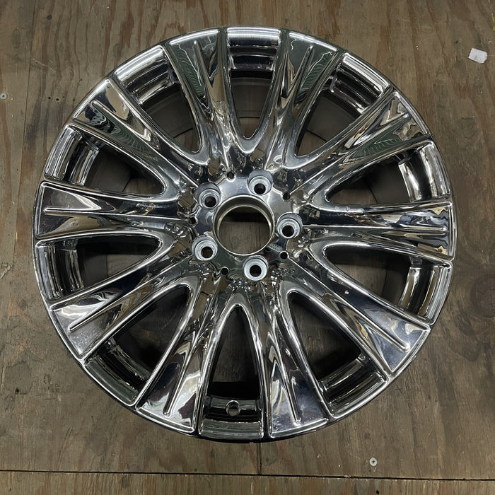 18" MERCEDES S-CLASS 14 222 Type; S550, 18x8 Original OEM Wheel Rim - CHROME - Additional View