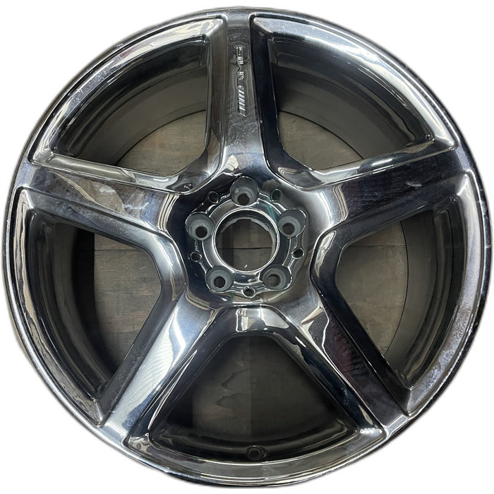 20" MERCEDES CL-CLASS 08 216 Type; CL65, 20x8.5, Original OEM Wheel Rim - CHROME - Front View