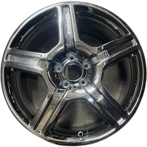 19" MERCEDES S-CLASS 07 221 Type; S550, 19x8.5, 5 spoke Original OEM Wheel Rim - - Front View