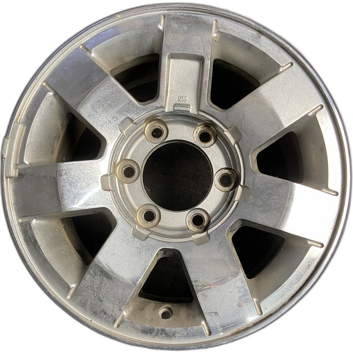16" HUMMER H3 06 , 7 single spoke Original OEM Wheel Rim - CHROME - Front View