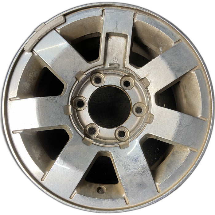 16" HUMMER H3 06 , 7 single spoke Original OEM Wheel Rim - CHROME - Front View