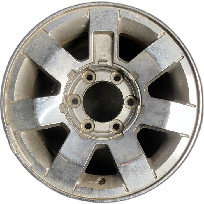 16" HUMMER H3 06 , 7 single spoke Original OEM Wheel Rim - CHROME - Front View