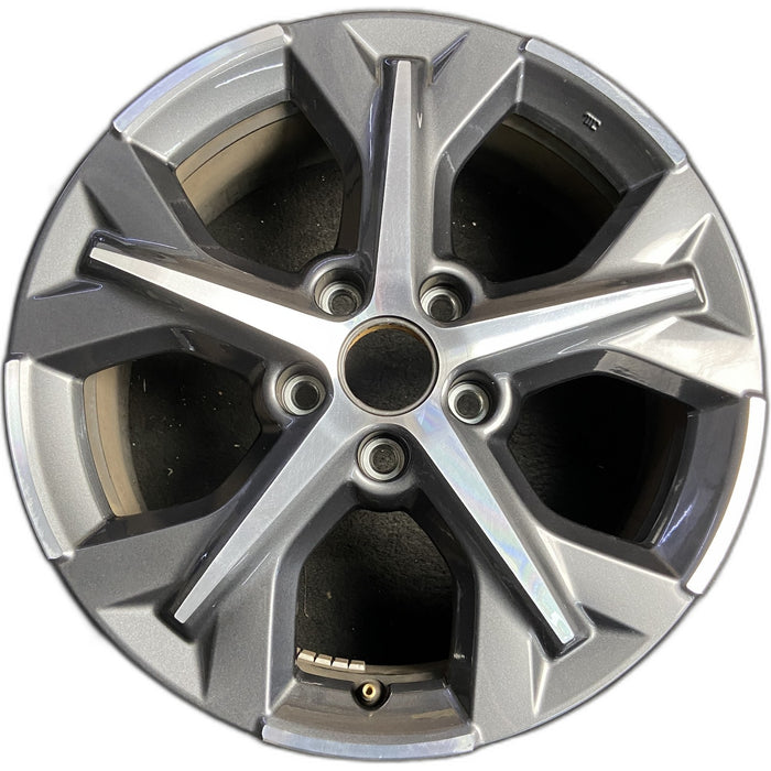 17" HR-V 23-25 17x6.5 , , Original OEM Wheel Rim - MACHINED GREY - Front View