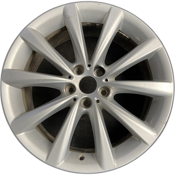 18" 640i GT 18-19 18x8, 5 spoke, Original OEM Wheel Rim - SILVER - Front View