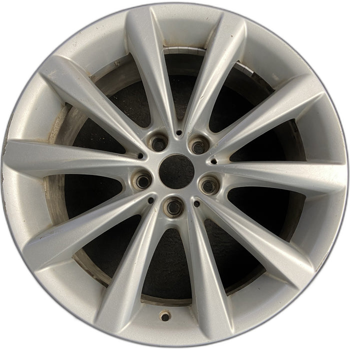 18" 640i GT 18-19 18x8, 5 spoke, Original OEM Wheel Rim - SILVER - Front View