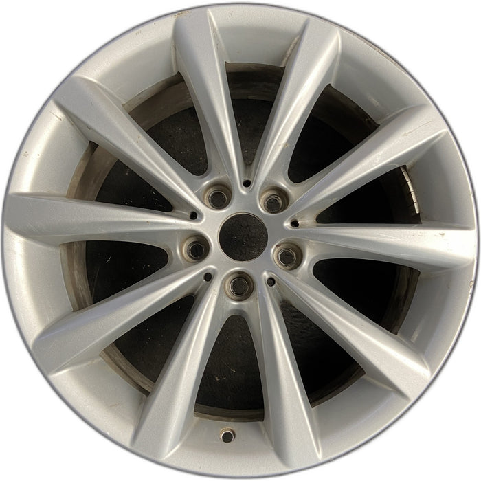 18" 640i GT 18-19 18x8, 5 spoke, Original OEM Wheel Rim - SILVER - Front View