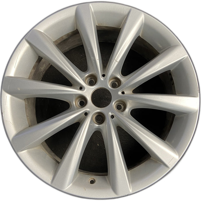 18" 640i GT 18-19 18x8, 5 spoke, Original OEM Wheel Rim - SILVER - Front View