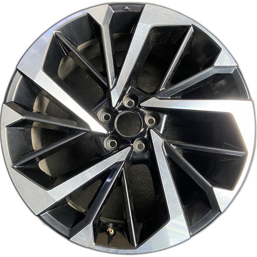 20" OUTLANDER 22-24 20x8, Original OEM Wheel Rim - MACHINED BLACK - Front View