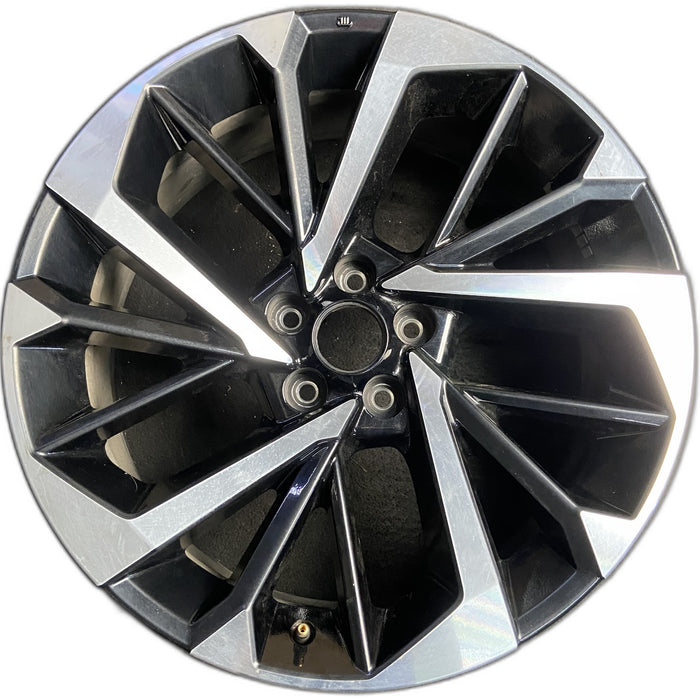 20" OUTLANDER 22-24 20x8, Original OEM Wheel Rim - MACHINED BLACK - Front View