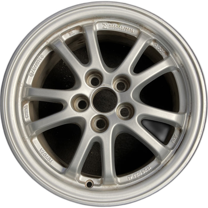 15" COROLLA 20 Sedan, 15x6.5 Original OEM Wheel Rim - Front View