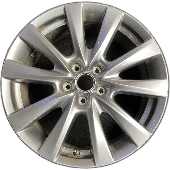 18" MAZDA 3 19-22 18x7 , 10 spoke, metallic Original OEM Wheel Rim - SILVER - Front View