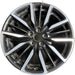 19" ACCORD 23-26 19x8.5 , , triple spoke Original OEM Wheel Rim - MACHINED BLACK - Front View