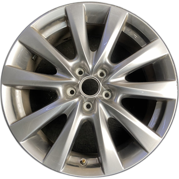 18" MAZDA 3 19-22 18x7 , 10 spoke, metallic Original OEM Wheel Rim - SILVER - Front View