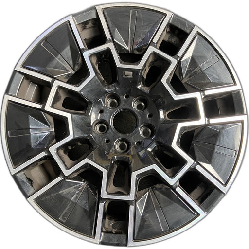 19" BMW 430i 25-26 19x8.5, 7 spoke Original OEM Wheel Rim - MACHINED BLACK - Front View