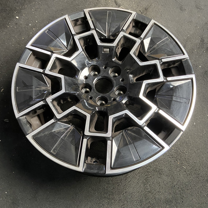 19" BMW 430i 25-26 19x8.5, 7 spoke Original OEM Wheel Rim - MACHINED BLACK - View 7