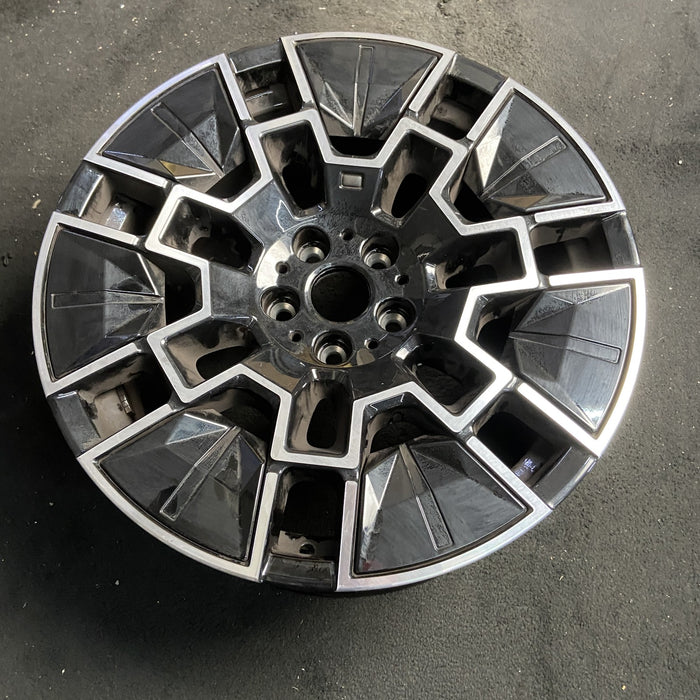 19" BMW 430i 25-26 19x9, 7 spoke Original OEM Wheel Rim - MACHINED BLACK - View 7