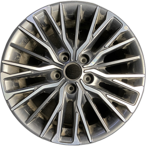 17" FORTE 22-24 17x7 , 25 spoke Original OEM Wheel Rim - MACHINED CHARCOAL - Front View
