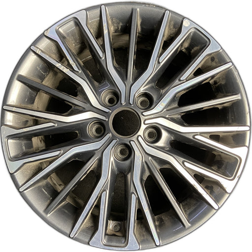 17" FORTE 22-24 17x7 , 25 spoke Original OEM Wheel Rim - MACHINED CHARCOAL - Front View